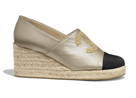 chanel espadrilles wedges|authentic Chanel espadrilles.